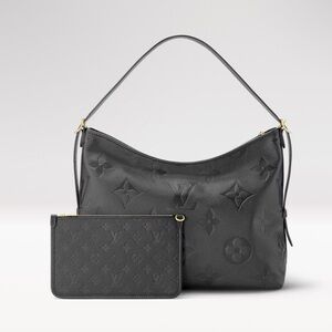 Louis Vuitton Elegant Black Monogram Shoulder Bag/ carryall MM